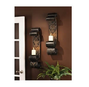 Decorative Metal Candle Sconce Wall Holder For Hotel Restaurant Wedding And Home Accent Decoration - Product Image 1