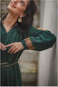 Vestido Maxi Vintage de Manga Larga para Mujer, Tallas S-5XL, Estilo Retro de Oficina, Elegante y Casual, Cintura Natural, ODM - Product Image 2