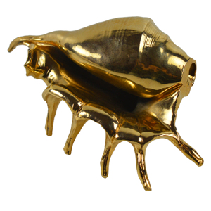 Cuchara Decorativa de Latón Brillante con Diseño de Concha y Acabado Dorado, Ideal para Decoración de Mesa - Product Image 5