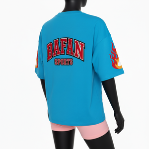 Ensemble T-shirt et short en coton et polyester de qualité supérieure pour femme, avec broderie sur la ceinture et logo, 100% coton - Product Image 5