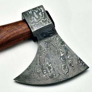 Damascus Steel <b>Axe</b> with Carbon Steel Head Industrial Grade Broad <b>Axe</b> <b>Wood</b> Handle for Woodworking - Product Image 3