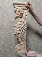 Poteau d'escalier en bois massif sculpté en forme de lion, artisanal, design rustique de luxe antique, surface lisse, pour hôpital