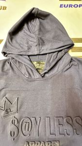 เสื้อยืดเจอร์ซีย์ผู้ชาย 100% ผ้าฝ้าย ปักลายนูน ระบายอากาศ แห้งเร็ว สไตล์สตรีท ทรงปกติ คุณภาพสูง มีฮู้ด  สั่งซื้อขั้นต่ำน้อย - Product Image 4