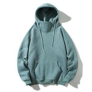 Sweat-shirt à capuche unisexe surdimensionné, couleur unie, en coton French Terry, décontracté, pour l'automne, avec poche, respirant, coupe classique - Product Image 1