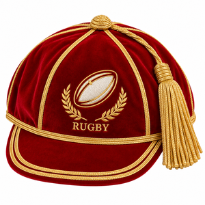 Casquettes d'honneur en velours de laine SFIVE INDUSTRIES pour le rugby, personnalisées, 5 panneaux, équipe d'Angleterre, vente chaude - Product Image 4