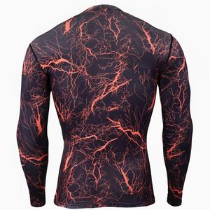 <b>Compression</b> Wear Stylish Appearance Gym Sports Style Fabric Material Rash Guard Long Sleeves Men's with Quick Dry - Product Image 2
