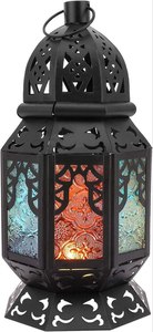 Farol de Metal Estilo Rústico Vintage, Resistente al Calor, Personalizable, Decoración Colgante para Interiores/Exteriores, Decoración Navideña para el Hogar - Product Image 4