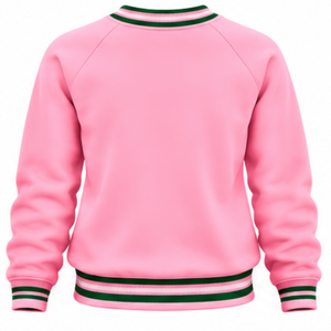 Pink Sisterhood Women Pullover <b>Sweatshirt</b> <b>Heart</b> Letter Graphic Knitted Rib Crew Neck Long Sleeve Casual Fashion Custom Ladies - Product Image 2