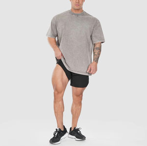 เสื้อยืดโอเวอร์ไซส์พรีเมียม ลดราคาพิเศษ เนื้อผ้านุ่ม 100% ผ้าฝ้าย รับสกรีนโลโก้ เสื้อยืดผู้ชายทรงหลวม หนัก 180 GSM ไหล่ตก - Product Image 5