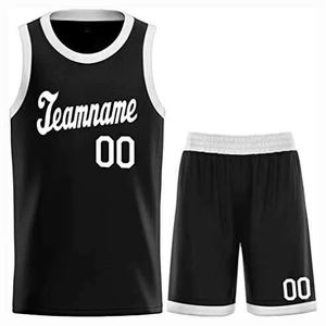 Conjunto de Uniforme de Baloncesto Personalizable, Gris Azul, Malla Sublimada, Nombre del Equipo 00, Unisex Adulto, Ropa Deportiva Transpirable - Product Image 3