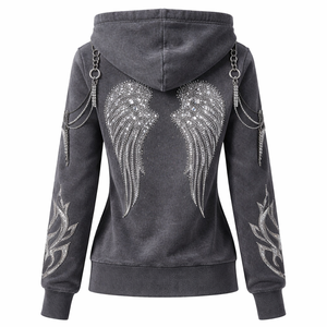 Sudadera con Pedrería Premium para Mujer, Venta al Por Mayor de Moda Femenina - Pedidos Personalizados OEM Directamente del Fabricante - Product Image 2