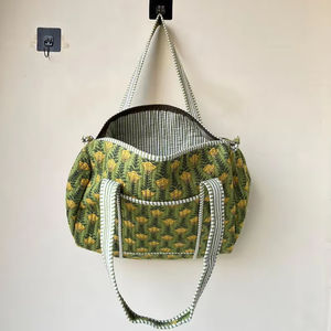 Bolso Tote Bohemio Vintage Acolchado Ligero al por Mayor, Bolso de Hombro de Algodón de Gran Capacidad para Mujer, Todas las Temporadas - Product Image 1