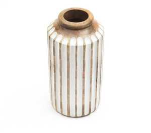 Juego de 4 Jarrones de Madera Reciclada Estilo Rústico, Macetas de Madera con Aspecto Antiguo para Decoración de Interiores de Cabañas y Casas de Campo - Product Image 5