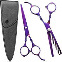 Ciseaux de coiffure professionnels en acier inoxydable 9CR13, lame à bord arrondi, 30 dents, pour droitiers, manche long, pour usage en salon