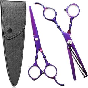 Ciseaux de coiffure professionnels en acier inoxydable 9CR13, lame à bord arrondi, 30 dents, pour droitiers, manche long, pour usage en salon - Product Image 6