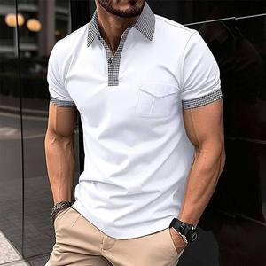 Camisa de Manga Corta para Hombre, Tallas Grandes, Estilo Europeo Americano, Transpirable, Ecológica, con Bolsillo y Botones, Venta al Por Mayor, Excelente Calidad - Product Image 6