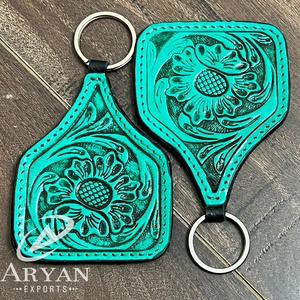 Llavero de Cuero Genuino con Diseño Repujado, Venta al Por Mayor, Ideal para Hogar, Oficina y Regalos - Product Image 1