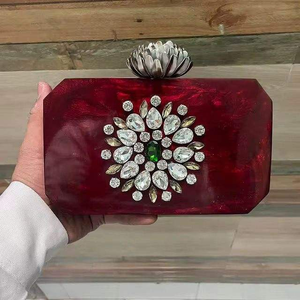 Bolso de Mano Elegante e Impermeable de Resina con Patrón Geométrico, Cierre de Gancho y Bucle, Forro de Terciopelo, para Uso Diario y Nocturno, 7 Pulgadas - Product Image 5