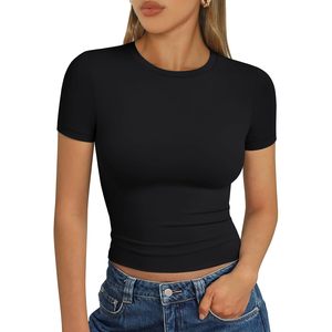 Women's <b>White</b> Baby Tee 100% Cotton Fitted <b>Cropped</b> T Shirt Y2K Streetwear Plain <b>Top</b> Custom Logo Graphic Wholesale OEM Apparel - Product Image 1