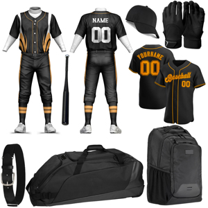 Ensemble uniforme de baseball/softball pour adultes 100 % polyester, imprimé numérique, manches courtes, grande taille, confortable et doux, tenue d'équipe complète - Product Image 1