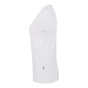 T-shirts pour femmes en tricot uni vintage à col en V, respirants, séchage rapide, coupe décontractée, 100% coton, écologiques, été, OEM - Product Image 2