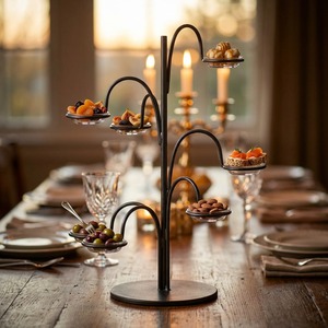 Soporte de Servir de Hierro Forjado a Mano en Forma de Pulpo para Tapas, Metal Oxidado Negro, Decoración para el Hogar - Product Image 2