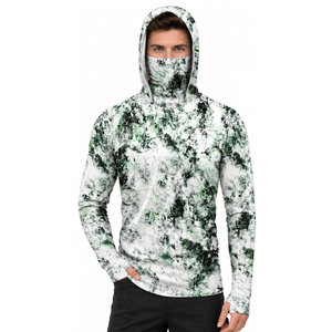 Long Sleeve Breathable Fishing Shirt with <b>Hoodie</b> and Face Mask UPF 50 <b>UV</b> <b>Protection</b> Quick Dry Outdoor Sportswear for Men Women - Product Image 4