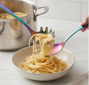 Dernier modèle d'ensemble de service Rainbow Titanium Cookware avec louche, écumoire, spatule et cuillère, le meilleur ensemble de vaisselle. - Product Image 4