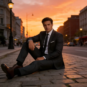 ชุดสูทเบลเซอร์ผู้ชายคุณภาพสูงสำหรับธุรกิจ ตัดเย็บตามสั่ง ระบายอากาศได้ดี กันยับ กันหด ผลิตจากผ้าสแปนเด็กซ์/ไนลอนถัก น้ำหนัก 240 กรัม - Product Image 4