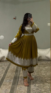 Vestido Afgano Largo para Mujer, Diseño al Mejor Precio, OEM Original, Bordado Tradicional Afgano Kuchi - Product Image 5