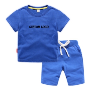 2026 New Arrival Best Quality Custom Kids 100%Cotton Breathable <b>Shirts</b> and Shorts Set Custom Comfortable Children's <b>Summer</b> Sets - Product Image 2