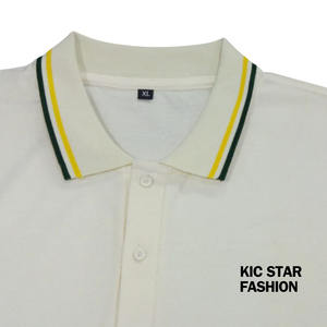 Polo casual para hombre, camiseta de algodón piqué de alta calidad con cuello con ribete en contraste, jersey hecho en Pakistán. - Product Image 2