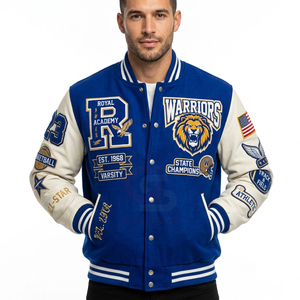 Nouvelles vestes de baseball universitaires pour hommes, style Letterman, avec design personnalisé, pour un look décontracté et urbain. - Product Image 3