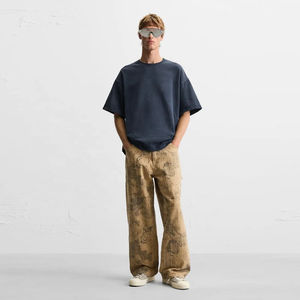 T-shirts Homme Col Rond Coupe Boxy Oversize Personnalisables en Coton 100% Respirant – Vente en Gros - Product Image 3