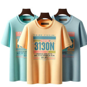 Comfortable High-grade O-Neck T-Shirts Short Sleeved Custom-Designed Printed Logo Knit Cotton Single Jersey at Wholesale Price - Product Image 1