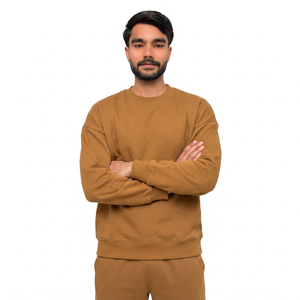 Sudadera personalizada al por mayor, estilo streetwear relajado, teñida con pigmentos y bordada, para marcas estadounidenses - Product Image 2