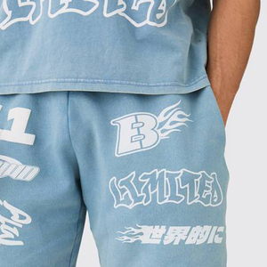 Pantalones Cortos de Forro Polar para Hombre con Estampado Personalizado, Ropa Urbana Informal con Gráficos Personalizados, Largos hasta la Rodilla, con Cordón Ajustable, de Algodón, para Uso Diario - Product Image 3