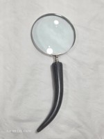Loupe de lecture vintage de luxe avec poignée en corne, loupe de poche pour la décoration de bureau, article cadeau décoratif, fabriquée à la main
