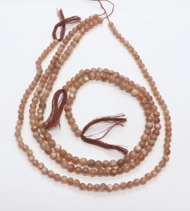 Perles rondes lisses en pierre de lune chocolat naturelle 4,5-5 mm, perles de pierre de lune brunes de 13 pouces pour bijoux - Product Image 2