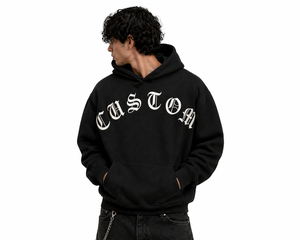 Sudadera con Capucha Larga de Invierno para Hombre, Corte Regular, Bordado Personalizado, Forro Polar Grueso de 400g, Estilo Gótico - Product Image 2