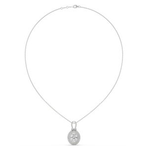 3.62Ct Lab Grown Oval Diamond <b>Necklace</b> 14K 10K Gold IGI Certified Women's Unique Brilliant Cut Lightweight Sustainable Luxury - Product Image 3