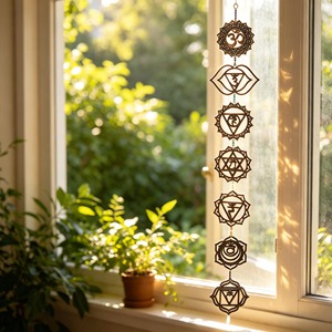 Atrapasueños de Pared con Acabado Dorado para Chakras, Ideal para Decoración de Energía Positiva, Sanación y Estilismo de Habitaciones Tranquilas, de la India - Product Image 4