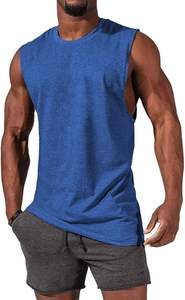 Camisetas sin mangas de algodón para hombre, de alta calidad, OEM, personalizadas, para entrenamiento atlético, gimnasio, correr. - Product Image 5