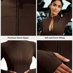 Combinaison de sport respirante à fermeture éclair sur le devant pour femmes, combinaison de yoga, combinaison de sport à fort impact, logo personnalisé - Product Image 3
