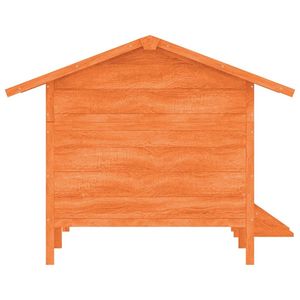 Legno massello cane pino cuccia 62.6 "x 47.2" x 34.8 "marrone Pet casa mobili - Product Image 4