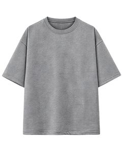 Camiseta Oversize Gris Lisa Personalizada para Hombre, Algodón, Estilo Urbano Informal, Camiseta de Verano, Impresión de Logotipo Personalizado, Fabricante y Proveedor OEM - Product Image 1