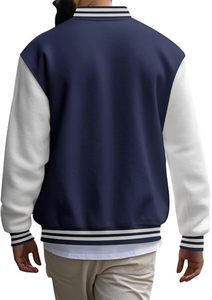 Veste d'hiver confortable pour homme, style Letterman, col montant, logo sur le devant, coupe-vent, haute qualité, écologique, prix raisonnable - Product Image 2