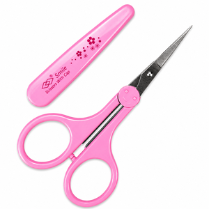 Tijeras para Uñas de Bebé Smile con Tapa, Punta Redonda, Hoja de Acero Inoxidable, Mango de Plástico Verde, Cortacutículas con Orificio Redondo - Product Image 6