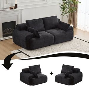 Divano Modulare Moderno a 2 Posti Grande Sezionale Cloud con Memory Foam, Comprimibile e Adatto agli Animali Domestici, per Soggiorno, con Gambe a C - Product Image 2