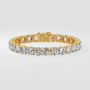 Pulsera de Diamantes Cultivados en Laboratorio de 1 Quilate, Corte Brillante Clásico, Oro Blanco de 18K, Engaste de Garras, Elegancia Atemporal, Brillo Radiante - Product Image 3